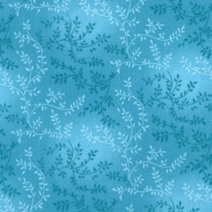 108" Turquoise Leaves