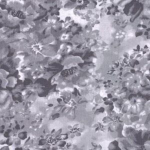 108" Gray Faded Floral