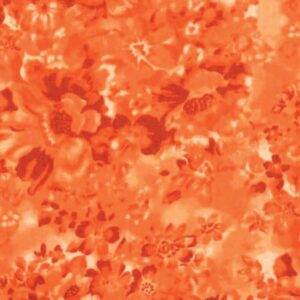 108" Orange Faded Floral