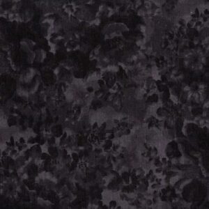 108" Black Faded Floral