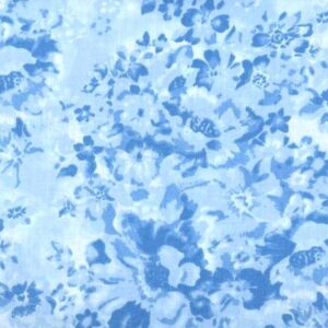 108" Blue Faded Floral