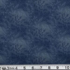 108" Cloudy Navy Blue Leaves