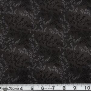 108" Dark Black Leaves