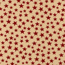 108″ Small Red Stars on Cream