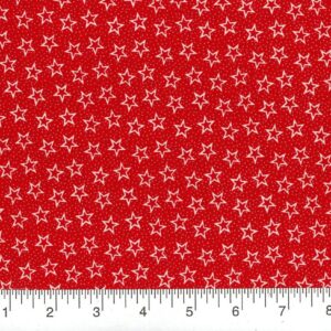 108" Small Hallow White Stars on Red