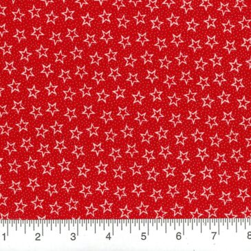 108″ Small Hallow White Stars on Red