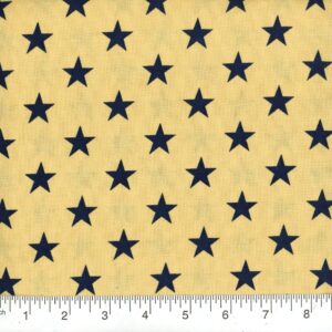 108" Blue Stars on Cream