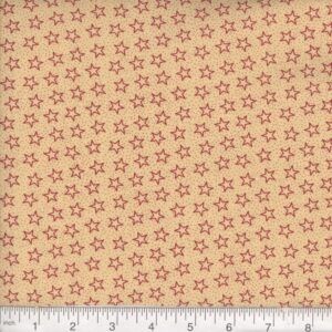 108" Small Hallow Red Stars on Cream