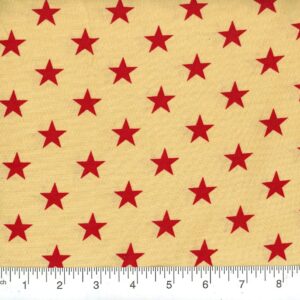 108" Red Stars on Cream