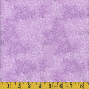 108" Lilac Flannel Leaves