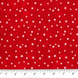 108" Small Solid White Stars on Red