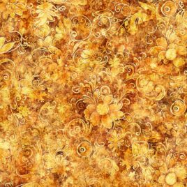 108″ Queen Gardens Gold