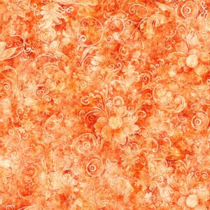 108" Queen Gardens Orange