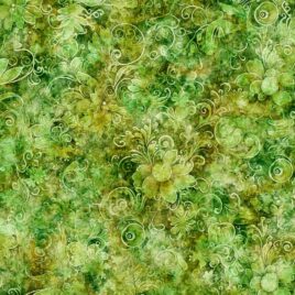 108″ Queen Gardens Yellow Green