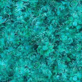 108″ Queen Gardens Medium Teal