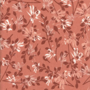 108" Flowers on Soft Orange Flannel
