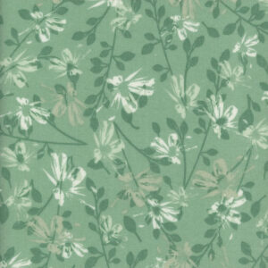 108" Flowers on Soft Green Flannel