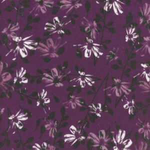 108" Flowers on Plum Flannel
