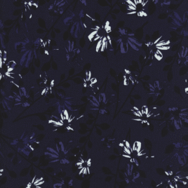 108″ Flowers on Navy Flannel